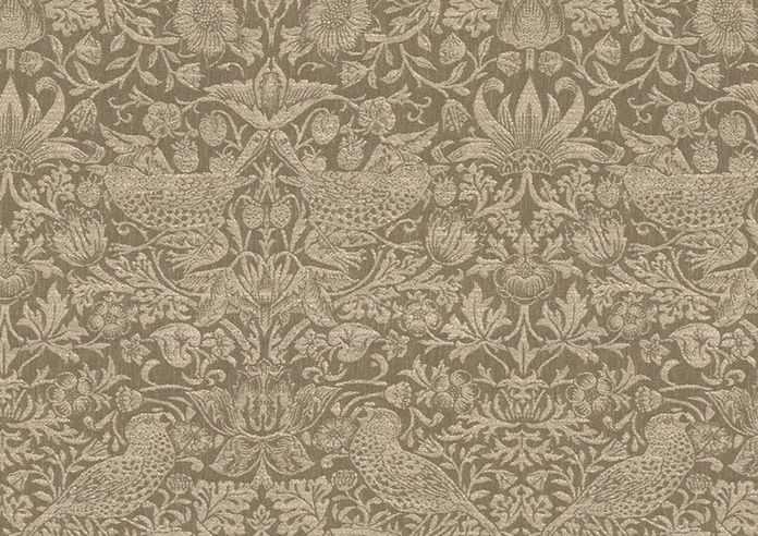 William Morris At Home Strawberry Thief, Woven Walnut - Twist&Fit Roman Blind - Image 8